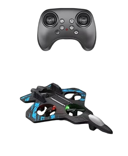 RC Airplane Fighter Jet with Remote Control, Light Effects, 360° Flip Stunts, Kids Toy