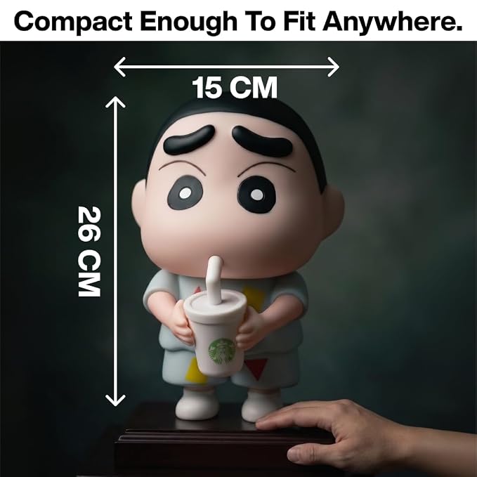 Shinchan Figure Lamp | 26 CM Collectible Toy for Desk, Bedside & Room Decor | Crayon Shinchan Night Light Showpiece