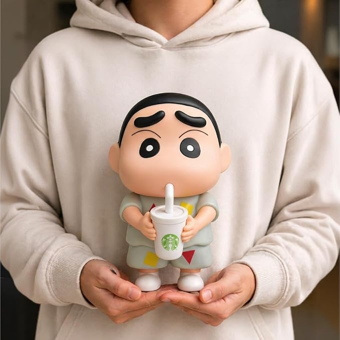 Shinchan Figure Lamp | 26 CM Collectible Toy for Desk, Bedside & Room Decor | Crayon Shinchan Night Light Showpiece